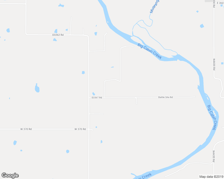 map of restaurants, bars, coffee shops, grocery stores, and more near 442156 East 367 Road in Big Cabin