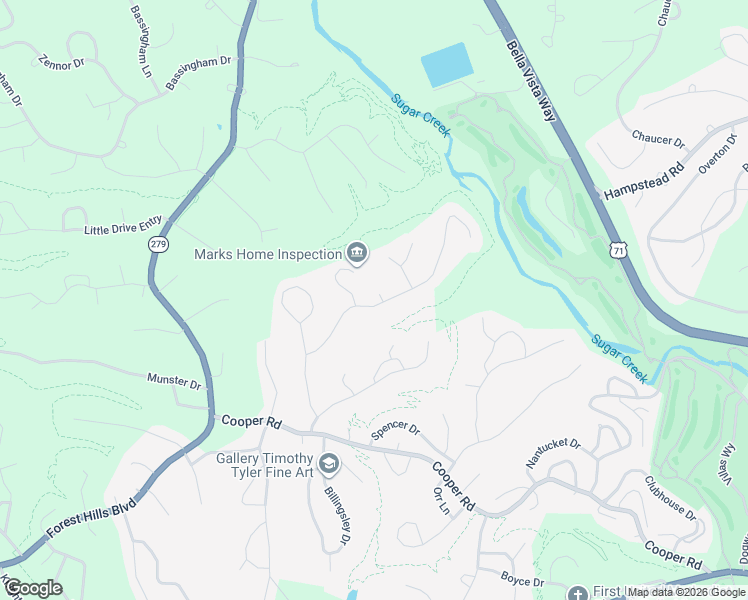 map of restaurants, bars, coffee shops, grocery stores, and more near 21 Hope Dr in Bella Vista