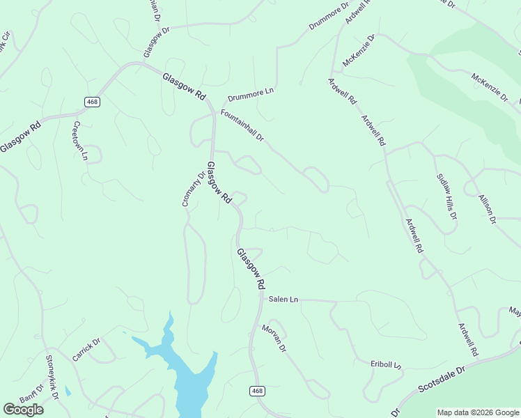 map of restaurants, bars, coffee shops, grocery stores, and more near 4 Lasswade Lane in Bella Vista