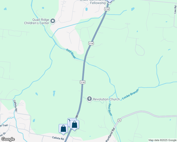 map of restaurants, bars, coffee shops, grocery stores, and more near 3674 U.S. 31W in White House