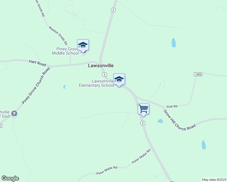 map of restaurants, bars, coffee shops, grocery stores, and more near 4611 North Carolina 8 in Danbury