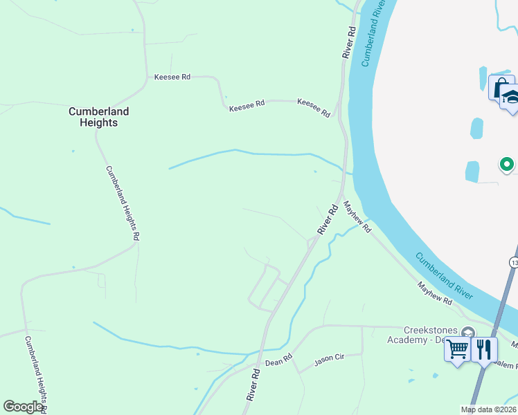 map of restaurants, bars, coffee shops, grocery stores, and more near 1424 Richmond Place in Clarksville