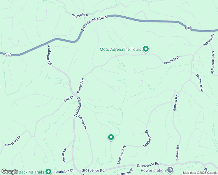 map of restaurants, bars, coffee shops, grocery stores, and more near 22 Darlington Drive in Bella Vista
