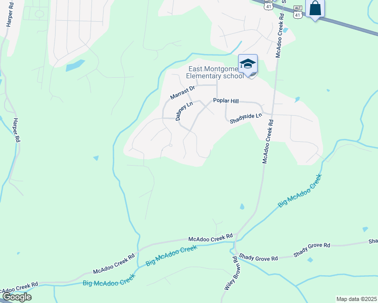 map of restaurants, bars, coffee shops, grocery stores, and more near 3324 Poplar Hill in Clarksville