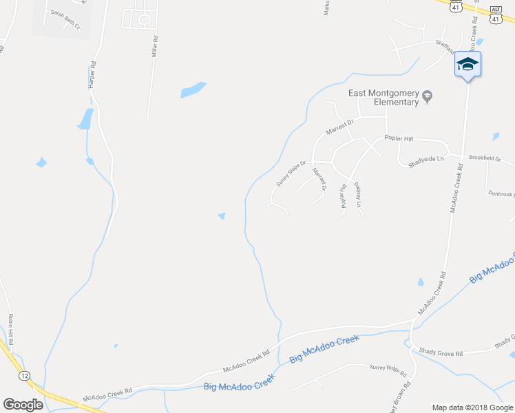 map of restaurants, bars, coffee shops, grocery stores, and more near 284 Sunny Slope Court in Clarksville