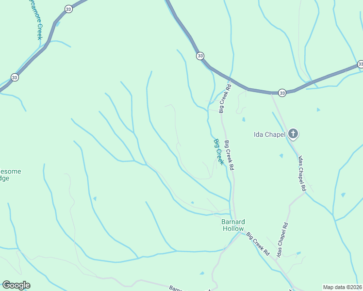 map of restaurants, bars, coffee shops, grocery stores, and more near 466 Big Creek Road in Sneedville