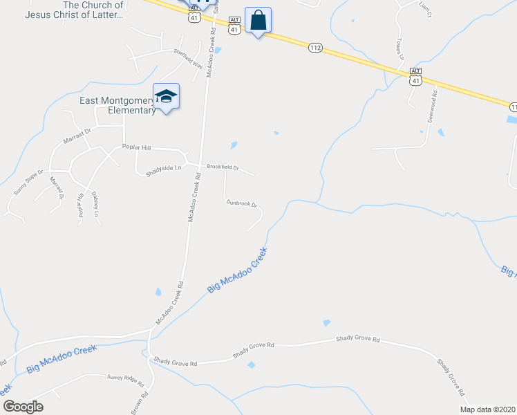 map of restaurants, bars, coffee shops, grocery stores, and more near 333 Dunbrook Drive in Clarksville