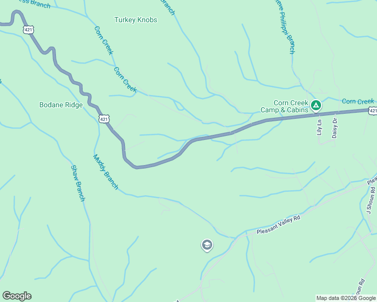 map of restaurants, bars, coffee shops, grocery stores, and more near 3020 Highway 421 North in Mountain City