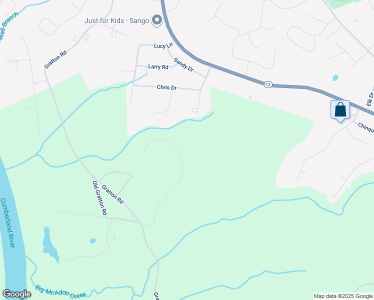 map of restaurants, bars, coffee shops, grocery stores, and more near 733 Hogan Road in Clarksville