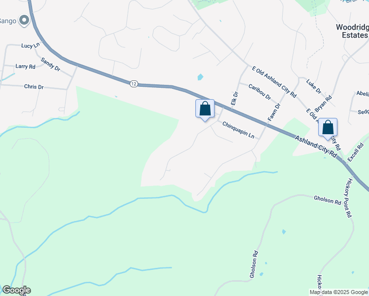 map of restaurants, bars, coffee shops, grocery stores, and more near 738 Acorn Drive in Clarksville