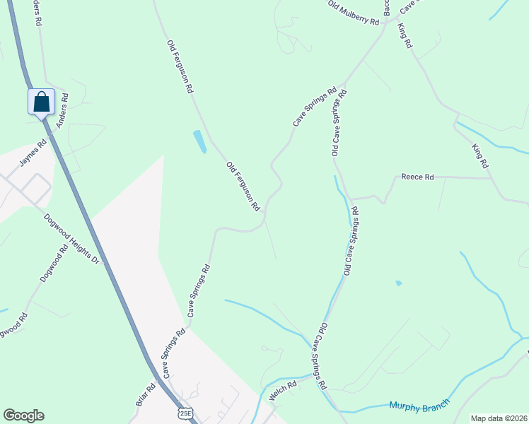 map of restaurants, bars, coffee shops, grocery stores, and more near 100 Old Ferguson Road in Tazewell
