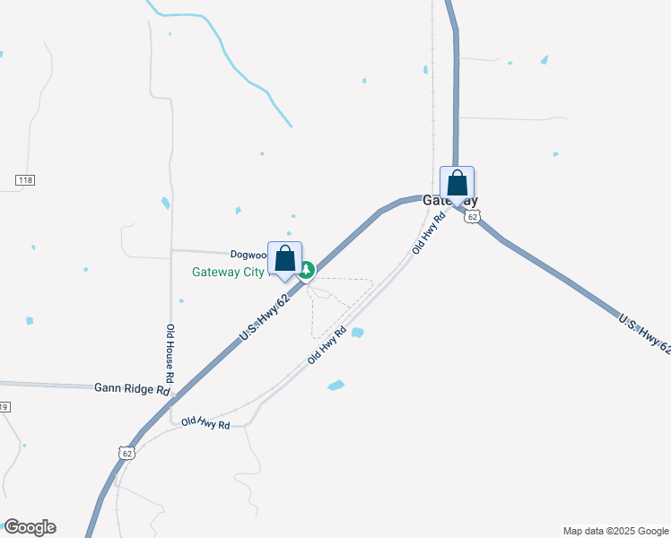 map of restaurants, bars, coffee shops, grocery stores, and more near 19913 U.S. 62 in Garfield