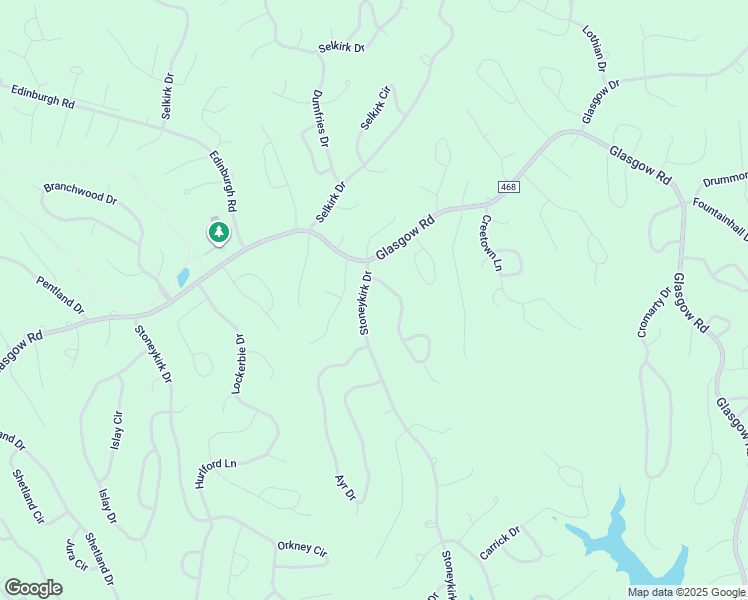 map of restaurants, bars, coffee shops, grocery stores, and more near 5 Stoneykirk Drive in Bella Vista
