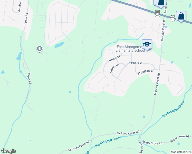 map of restaurants, bars, coffee shops, grocery stores, and more near 3332 Sunny Slope Drive in Clarksville