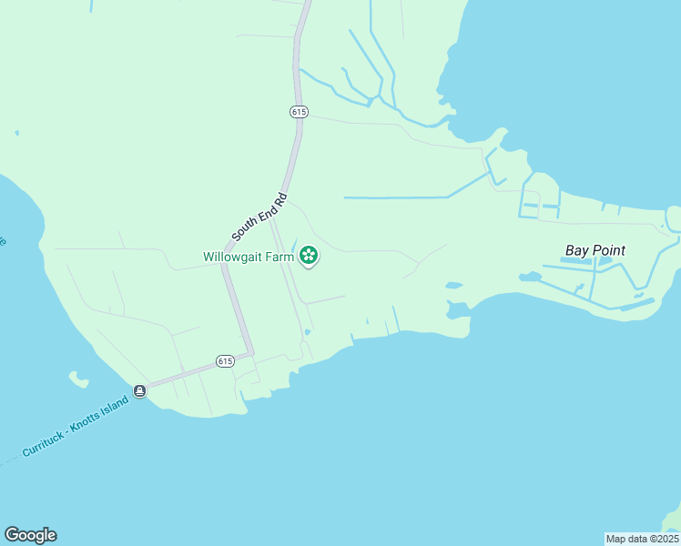 map of restaurants, bars, coffee shops, grocery stores, and more near 142 Jones Lane in Knotts Island