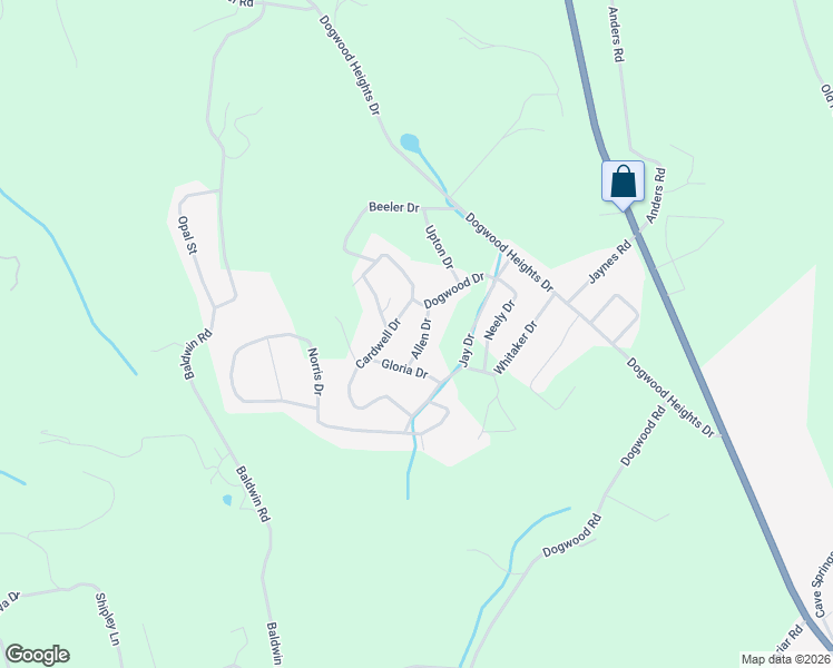 map of restaurants, bars, coffee shops, grocery stores, and more near 130 Gloria Drive in Tazewell