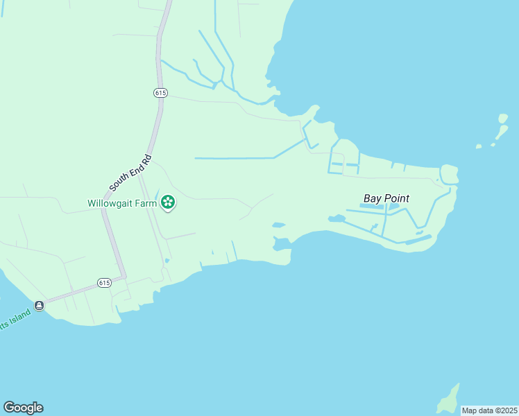 map of restaurants, bars, coffee shops, grocery stores, and more near 107 Knotts Landing Lane in Currituck County