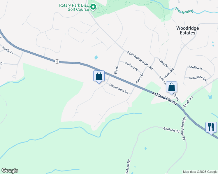 map of restaurants, bars, coffee shops, grocery stores, and more near 712 Acorn Drive in Clarksville