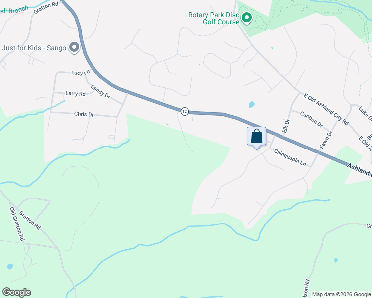 map of restaurants, bars, coffee shops, grocery stores, and more near 2610 Ashland City Road in Clarksville