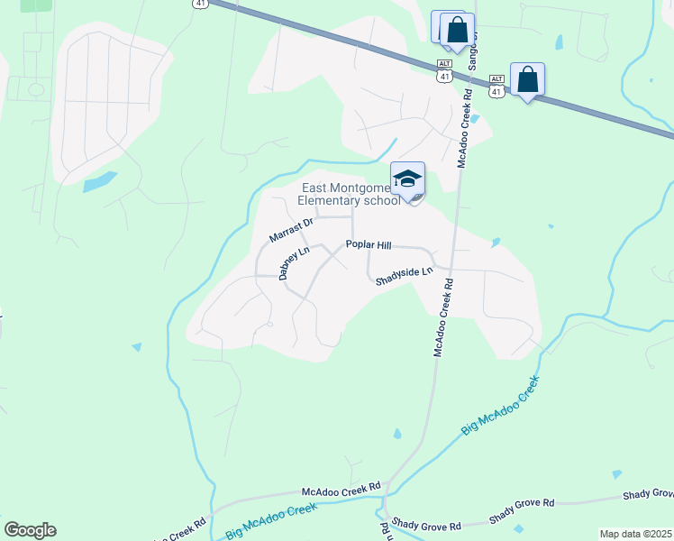 map of restaurants, bars, coffee shops, grocery stores, and more near 3404 Dabney Ln in Clarksville