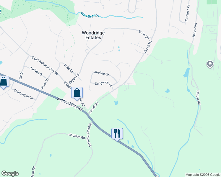 map of restaurants, bars, coffee shops, grocery stores, and more near 401 Sedgwick Lane in Clarksville