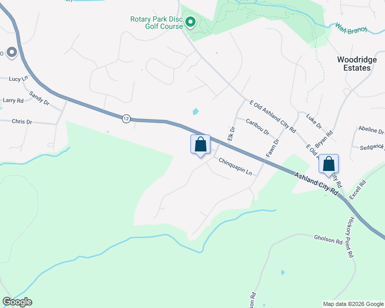 map of restaurants, bars, coffee shops, grocery stores, and more near 2704 Knob Court in Clarksville