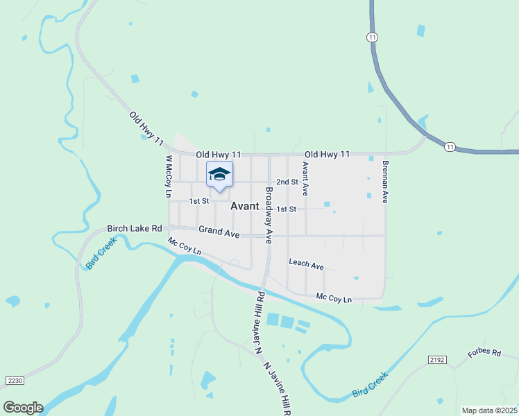 map of restaurants, bars, coffee shops, grocery stores, and more near in Avant