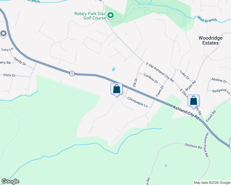 map of restaurants, bars, coffee shops, grocery stores, and more near 2704 Knob Court in Clarksville
