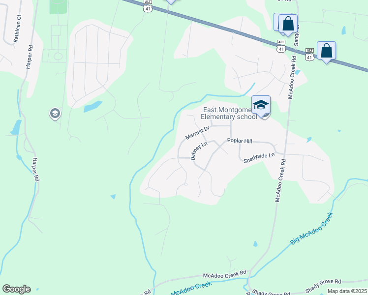 map of restaurants, bars, coffee shops, grocery stores, and more near 3355 Sunny Slope Drive in Clarksville