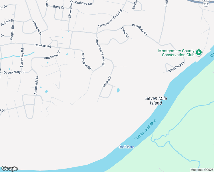 map of restaurants, bars, coffee shops, grocery stores, and more near 403 Silver Drive in Clarksville