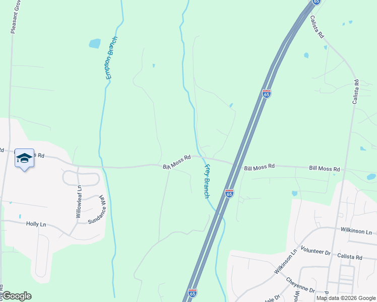 map of restaurants, bars, coffee shops, grocery stores, and more near 7949 Bill Moss Road in White House