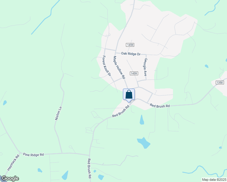map of restaurants, bars, coffee shops, grocery stores, and more near 153 Forest Knoll Drive in Mount Airy