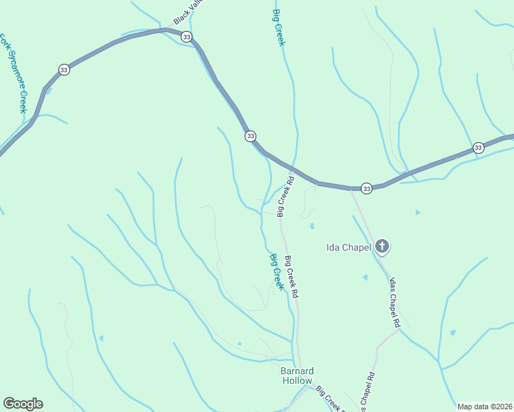 map of restaurants, bars, coffee shops, grocery stores, and more near 184 Big Creek Road in Sneedville