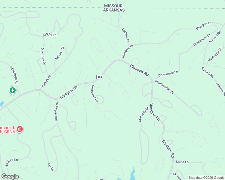 map of restaurants, bars, coffee shops, grocery stores, and more near 12 Roxburgh Drive in Bella Vista