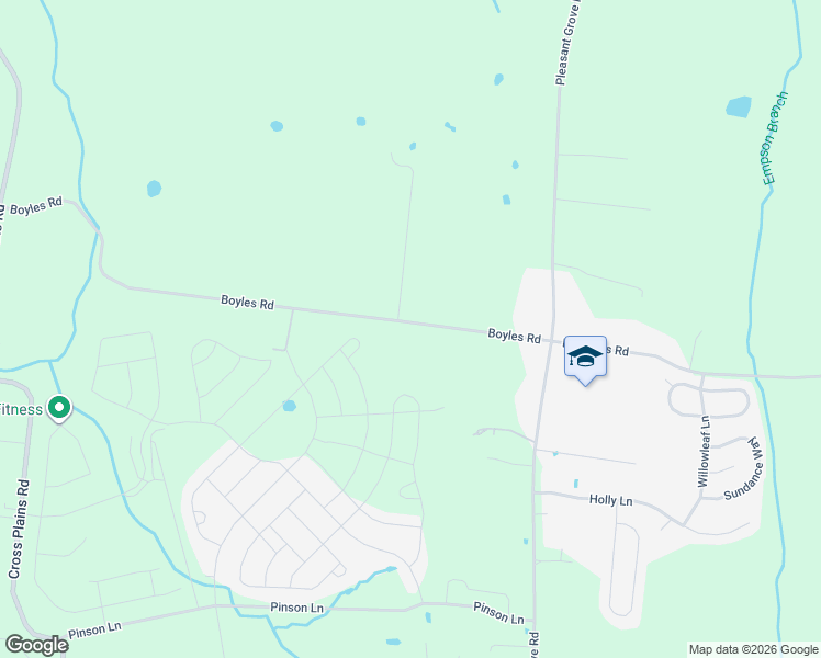 map of restaurants, bars, coffee shops, grocery stores, and more near 7709 Boyles Road in White House