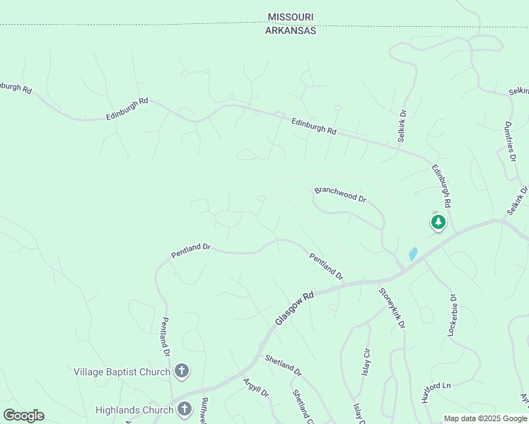 map of restaurants, bars, coffee shops, grocery stores, and more near 9 Shona Lane in Bella Vista