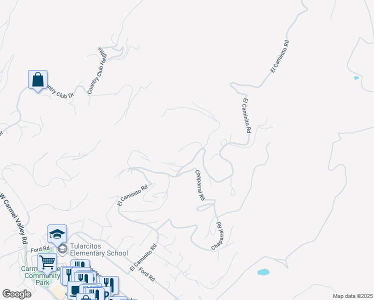 map of restaurants, bars, coffee shops, grocery stores, and more near 320 El Caminito Road in Carmel Valley
