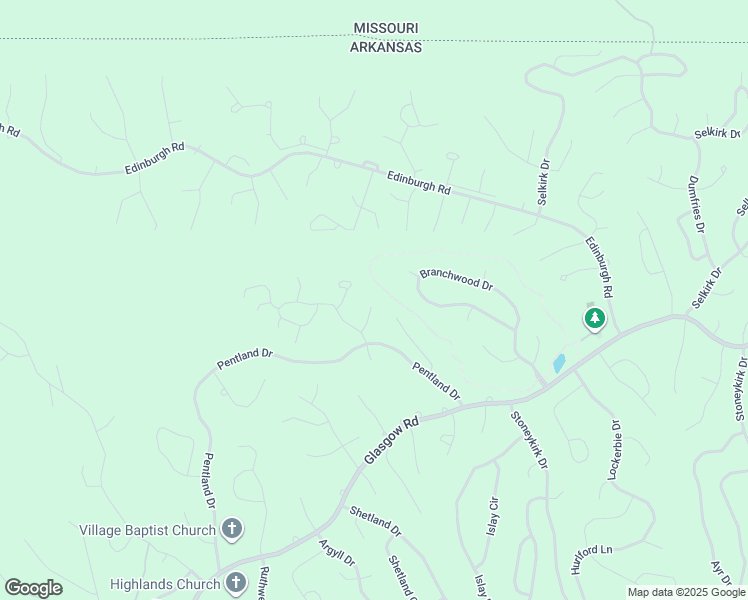 map of restaurants, bars, coffee shops, grocery stores, and more near 9 Shona Lane in Bella Vista