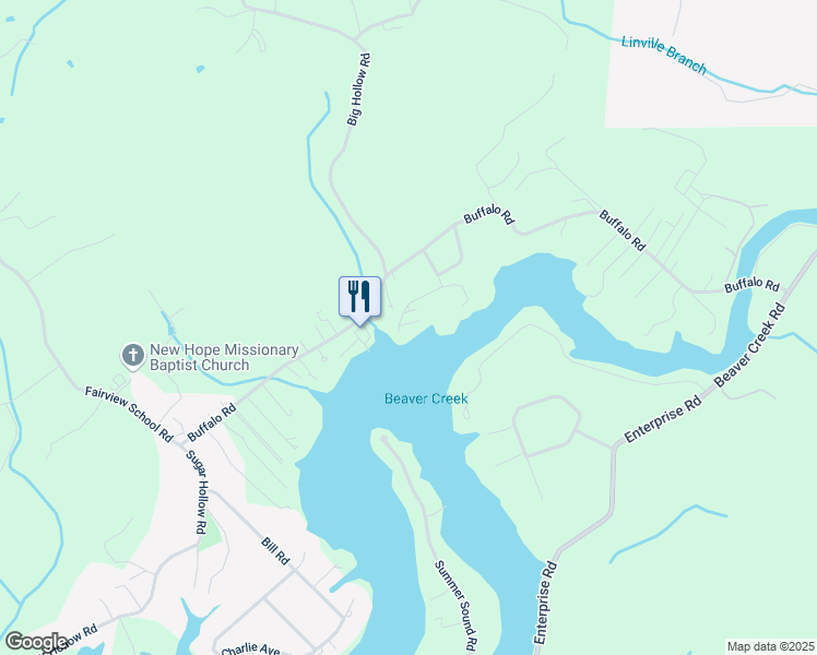 map of restaurants, bars, coffee shops, grocery stores, and more near 396 Lakeview Street in Bluff City