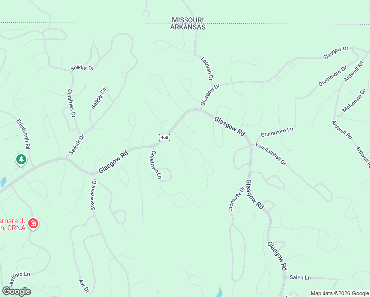 map of restaurants, bars, coffee shops, grocery stores, and more near 12 Roxburgh Drive in Bella Vista