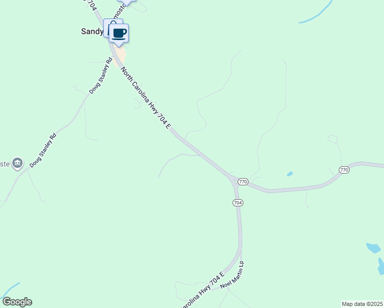map of restaurants, bars, coffee shops, grocery stores, and more near 5264 North Carolina Highway 704 East in Sandy Ridge