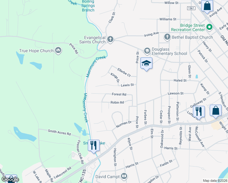 map of restaurants, bars, coffee shops, grocery stores, and more near 1230 Forest Road in Eden