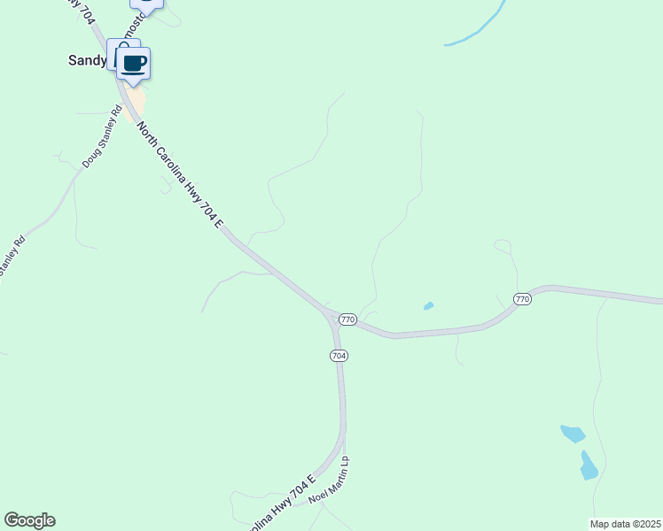 map of restaurants, bars, coffee shops, grocery stores, and more near 5307 North Carolina 704 in Sandy Ridge