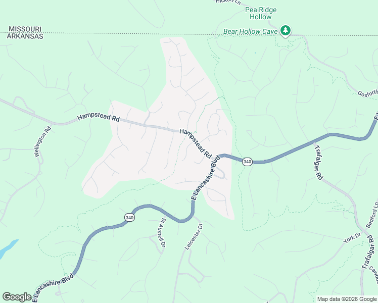 map of restaurants, bars, coffee shops, grocery stores, and more near 5 Pershore Lane in Bella Vista