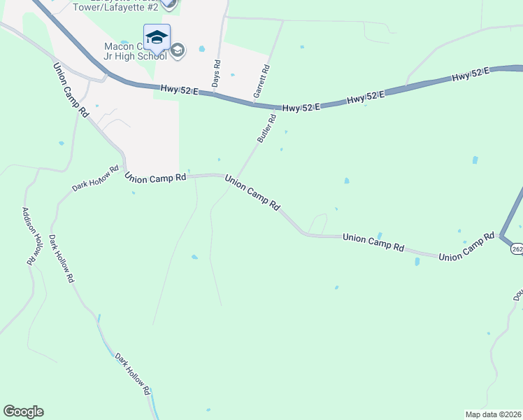 map of restaurants, bars, coffee shops, grocery stores, and more near 1114 Union Camp Road in Lafayette