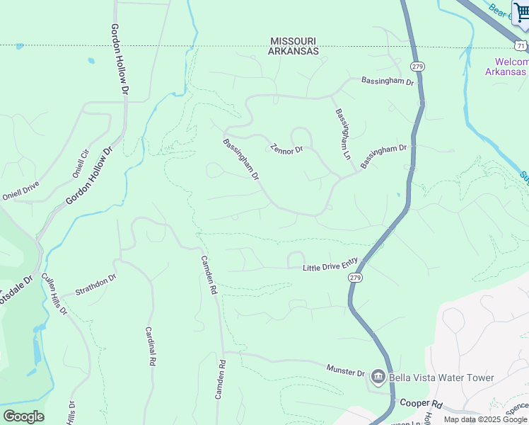 map of restaurants, bars, coffee shops, grocery stores, and more near 1 Severn Lane in Bella Vista