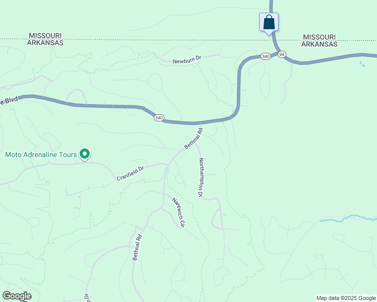 map of restaurants, bars, coffee shops, grocery stores, and more near 11 Northampton Drive in Bella Vista