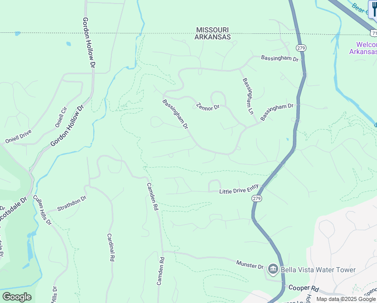 map of restaurants, bars, coffee shops, grocery stores, and more near 1 Severn Lane in Bella Vista