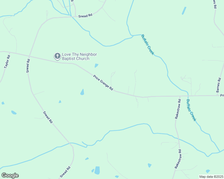 map of restaurants, bars, coffee shops, grocery stores, and more near Price Grange Road in Stoneville