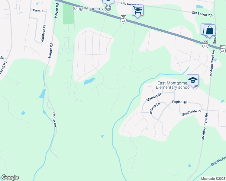 map of restaurants, bars, coffee shops, grocery stores, and more near in Clarksville